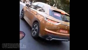 PSA group's DS7 Crossback SUV spotted on test in Delhi, India