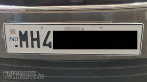 Coded number plate, holograph on windscreen issued from Maharastra RTO to comply with new norms