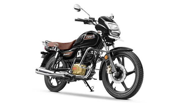 TVS Radeon celebratory edition in Black and Chrome scheme