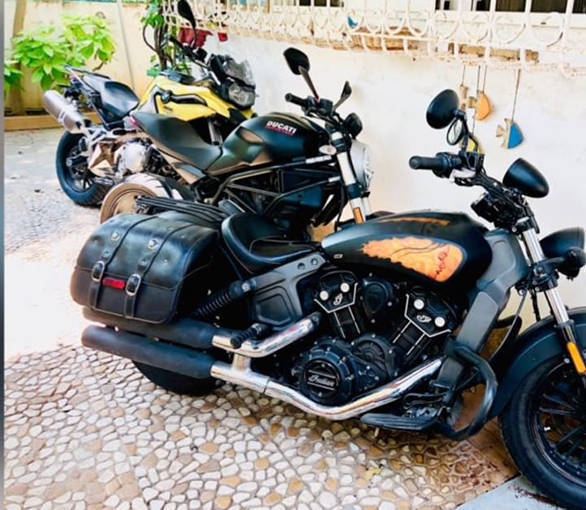 Arshad Warsi's Indian Scout and Ducati Monster 821 