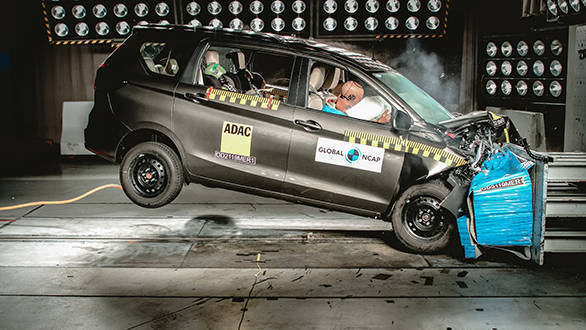 Maruti Suzuki Ertiga in the 2019 Global NCAP Crash Test Sixth round