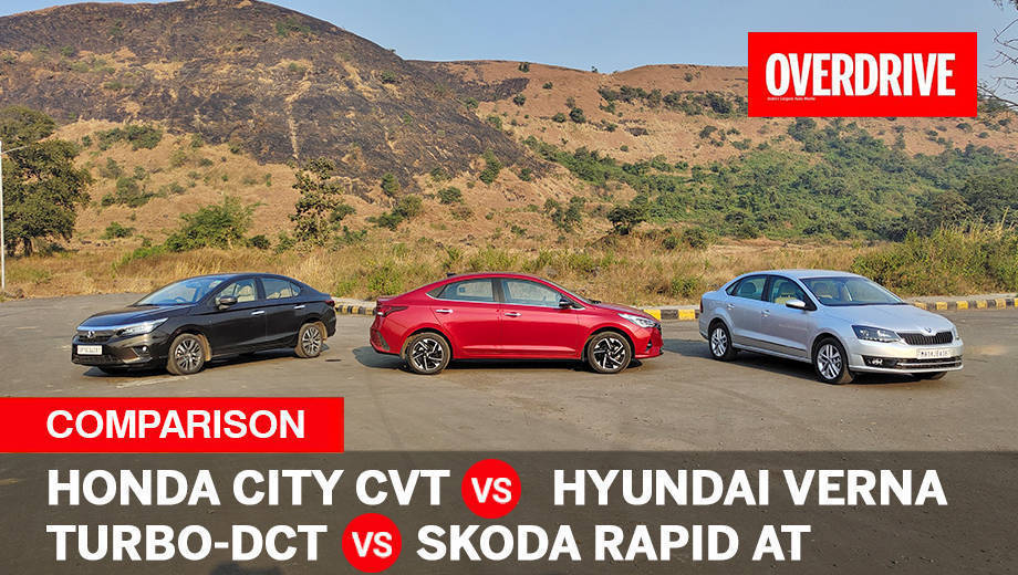 Honda City vs Hyundai Verna vs Skoda Rapid | Automatic sedans comparo