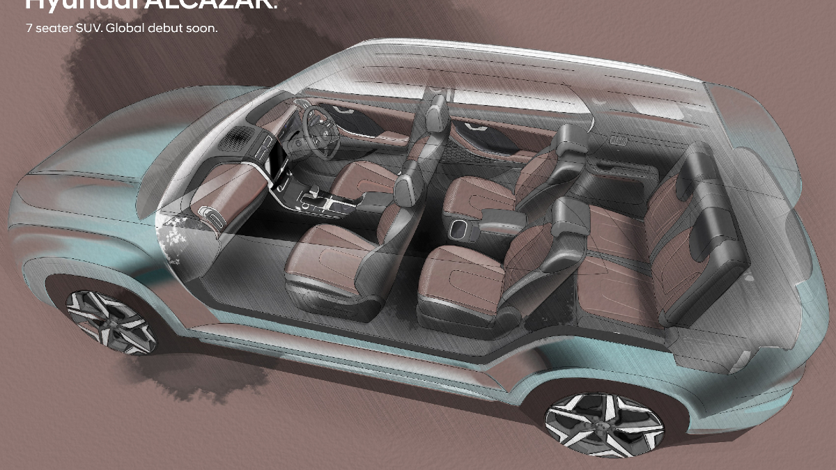 Hyundai Alcazar interior design sketch