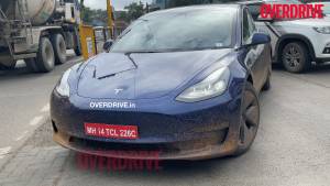 Spied: Tesla Model 3 in India