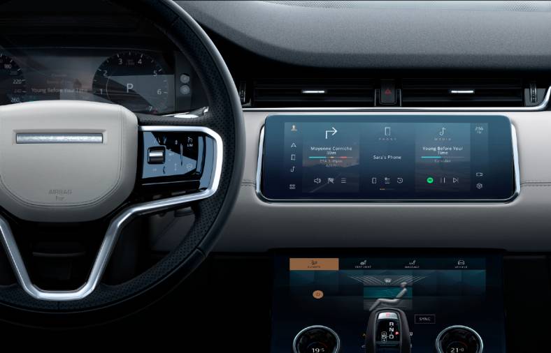 2021 range rover evoque interior pivi pro touchscreen