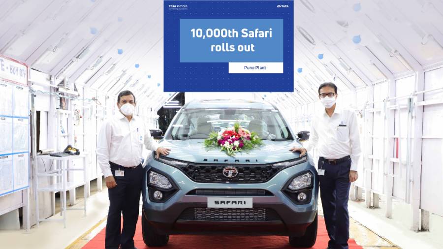 Tata Safari 10000 unit production roll out