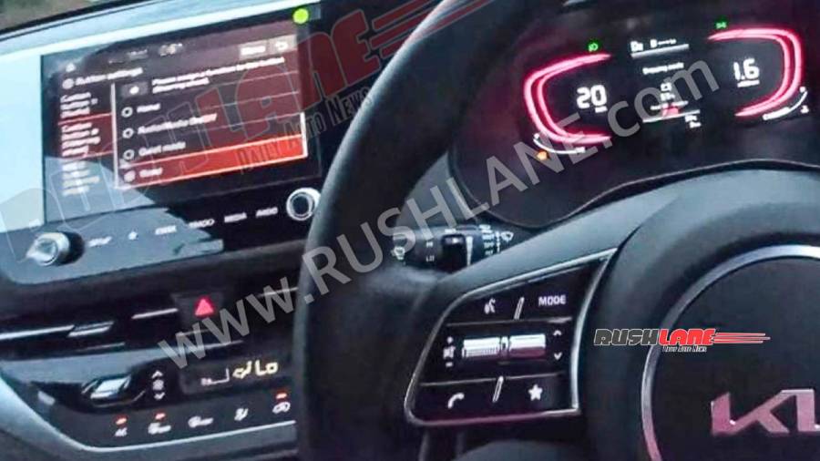 2022 Kia KY Carens 7 seater interior leaked dashboard touchscreen