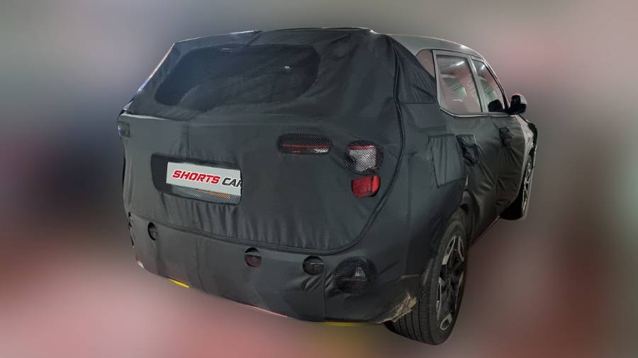2022 Kia Seltos facelift spy image exterior rear