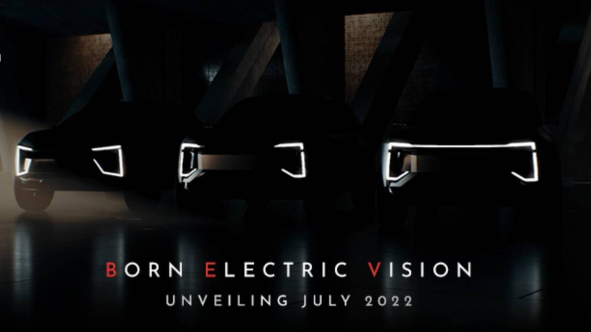 Three Mahindra EV concepts teased under Born Electric Vision sub-brand  ahead of July unveil - Overdrive