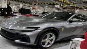 2022 Ferrari Purosangue leaked image shows a glimpse of Ferrari's upcoming SUV