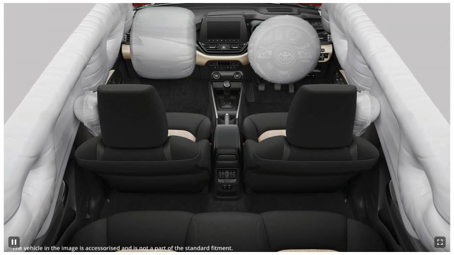 2022 Toyota Glanza interior, airbags