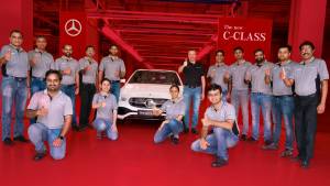 2022 Mercedes-Benz C-class starts rolling out from production facility in Chakan ahead of launch on May 10