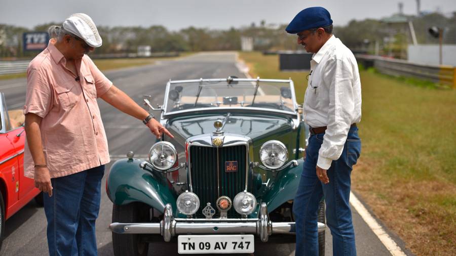 1952 MG-TD takes on the Madras Motor Race Track