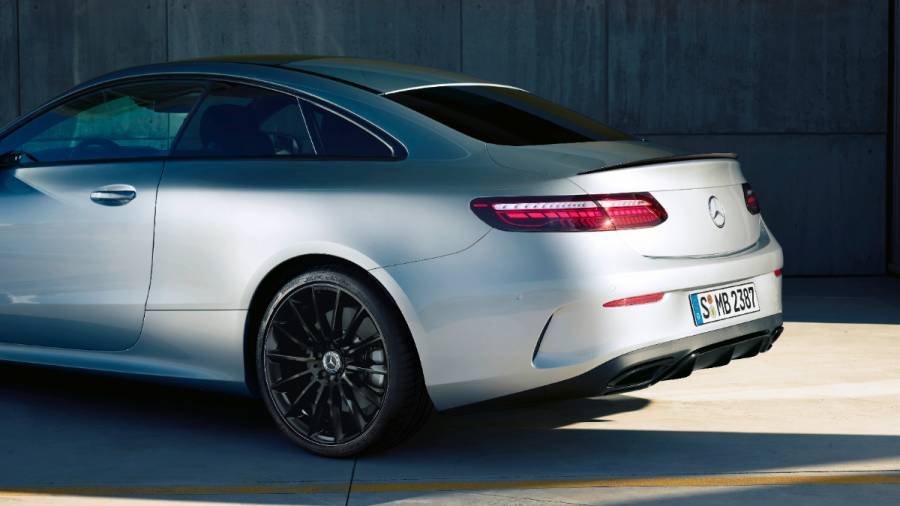 2022 mercedes benz e class night edition exterior rear quarter