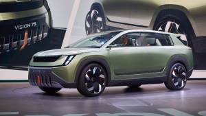 New Skoda Vision 7S unveiled with new brand logo