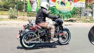 Royal Enfield Bobber 350 spotted testing in India