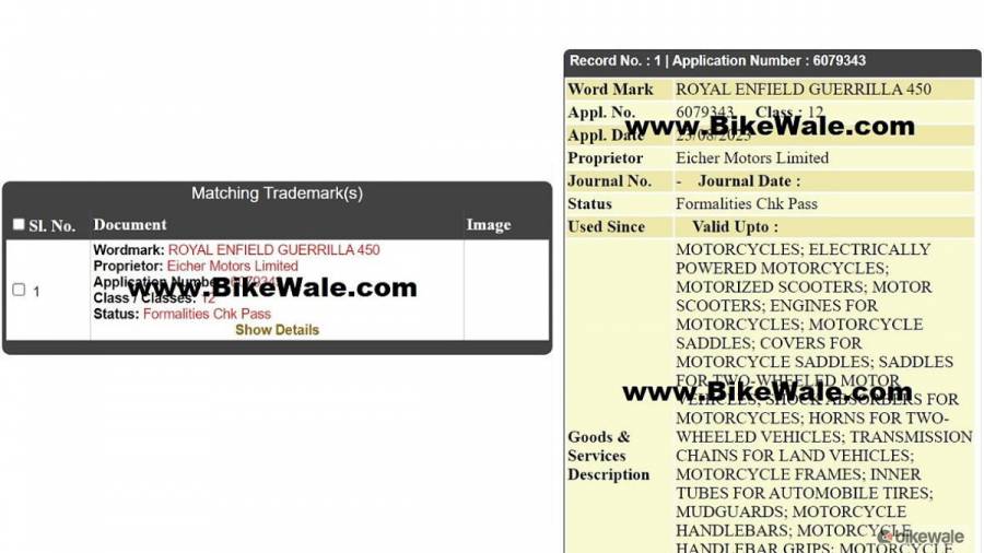 Royal Enfield Goan Classic 350, Guerrilla 450 Trademarked in India, Here's  What We Know so Far - autoX