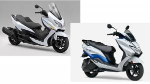 Japan Mobility Show 2023: Suzuki showcases electric and hydrogen-powered Burgman scooters
