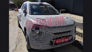 Mahindra XUV300 facelift spotted up close in camouflage